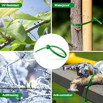 Green Zip Ties – UV Resistant Nylon Cable Ties for Color Coding (4, 6, 8, 12 Inch, 100 Pack) - Image 6