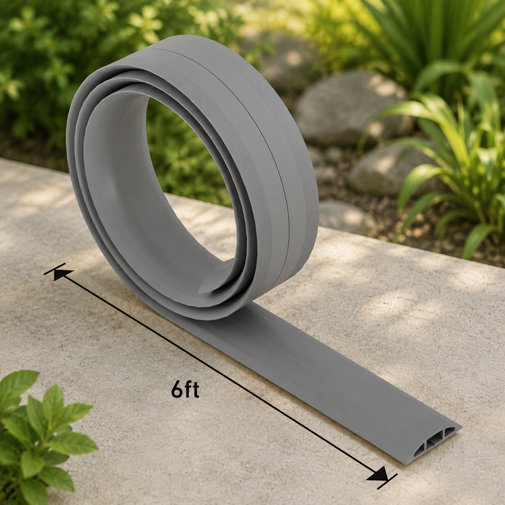 TIESELX Heavy-Duty Floor Cord Cover – Non-Slip PVC Cable Protector Ramp - Image 5