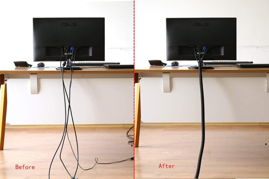TIESELX cable sleeve home office wire organization