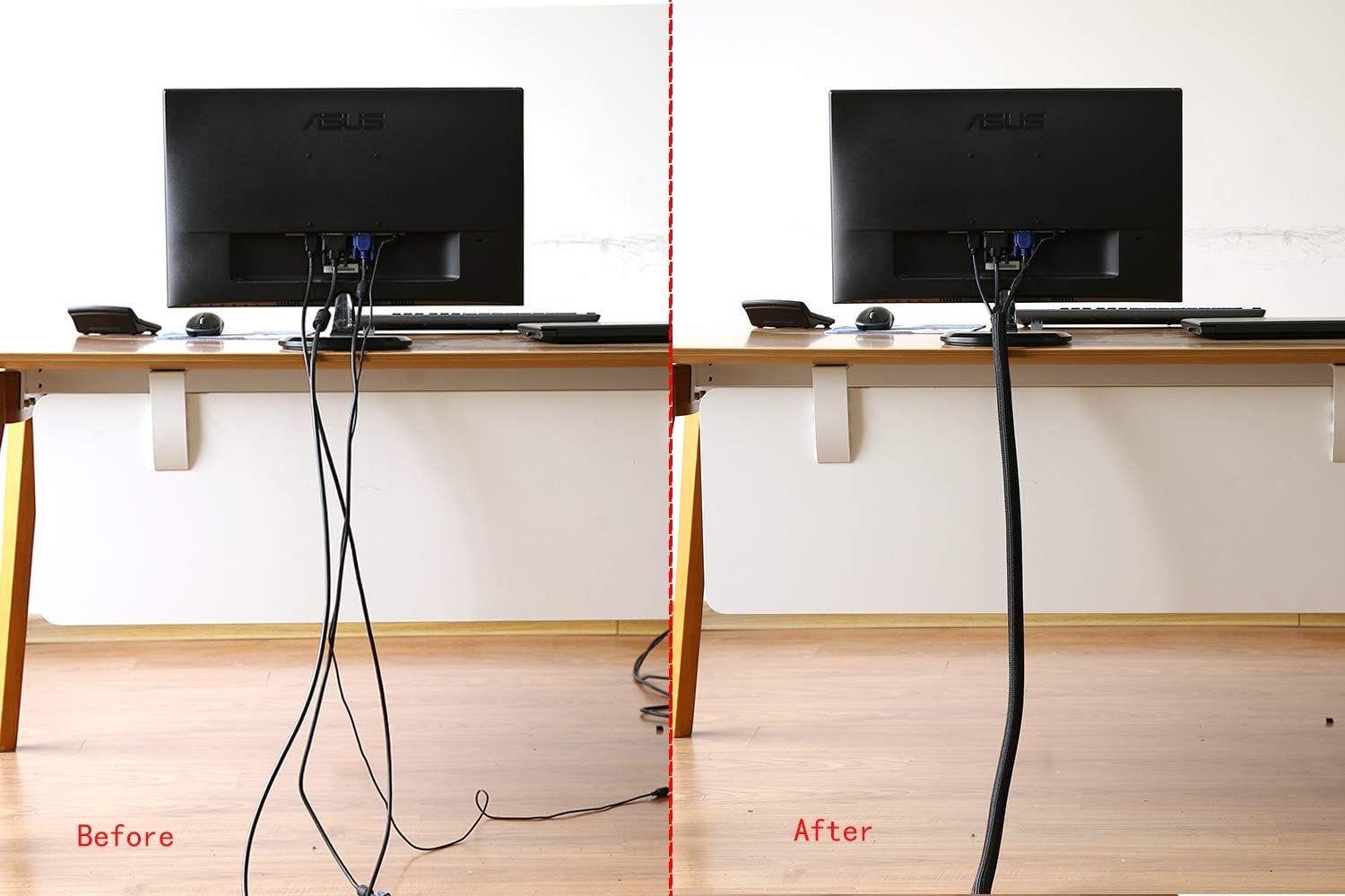 TIESELX cable sleeve home office wire organization