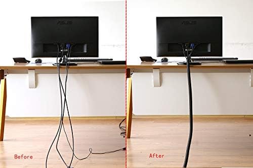 TIESELX cord protector cable organization home office setup