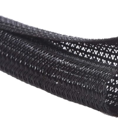 TIESELX split wire loom cable sleeve half inch 25ft cord protector tubing in black