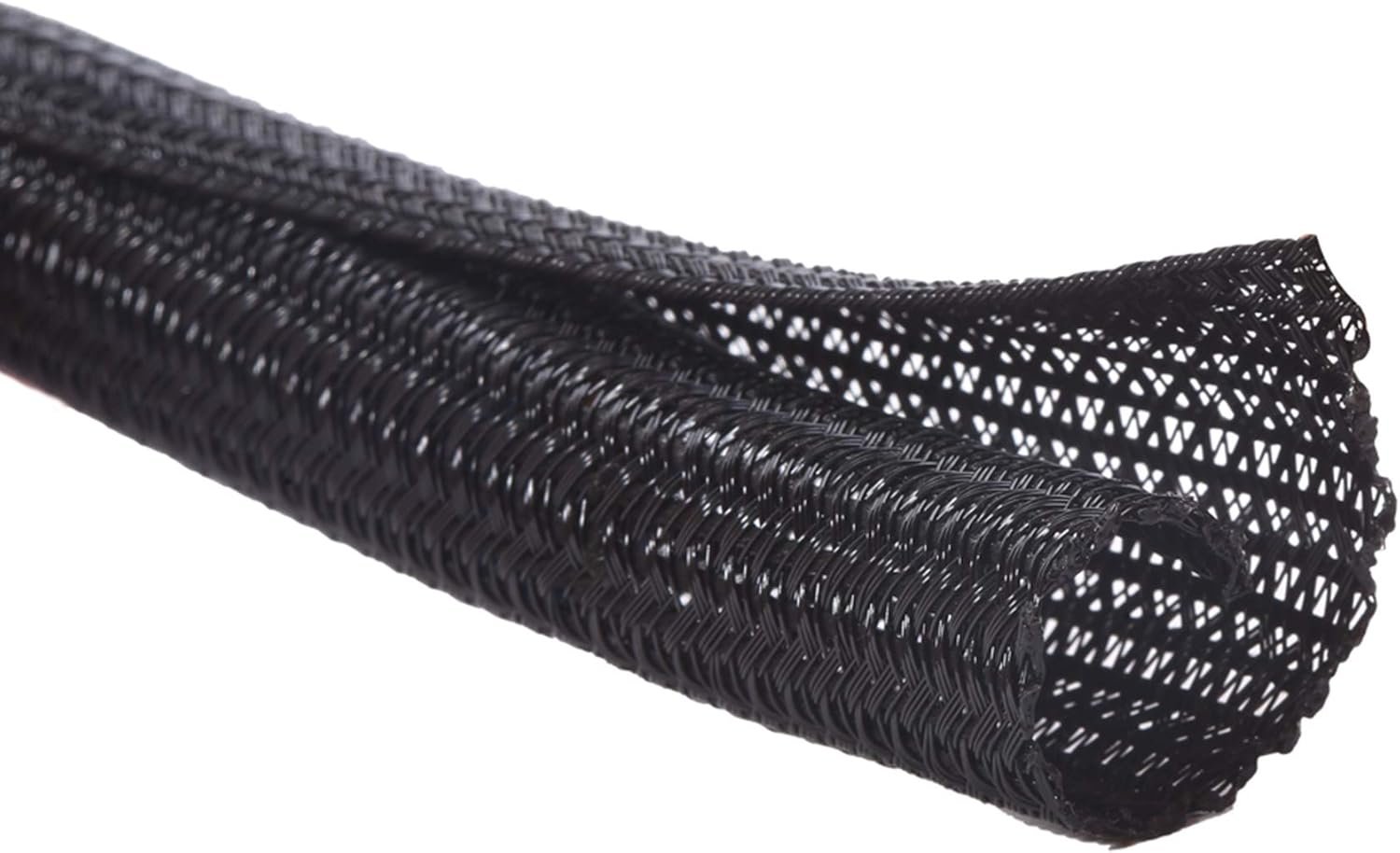 TIESELX split wire loom cable sleeve half inch 25ft cord protector tubing in black