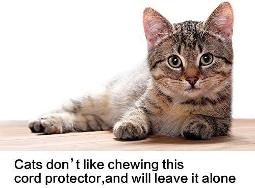 TIESELX wire loom cable sleeve protecting wires from pet chewing