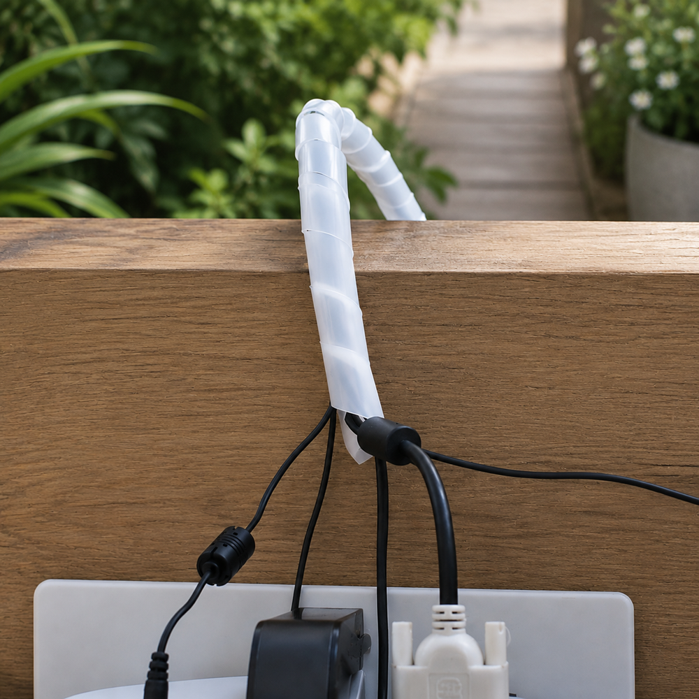 TIESELX Spiral Cable Wrap – Flexible Cord Organizer Sleeve - Image 9