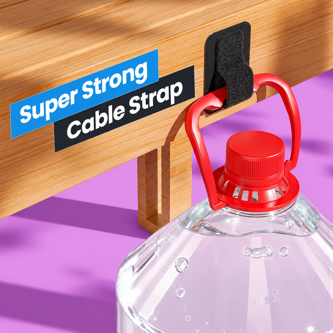 TIESELX Reusable Hook-and-Loop Cable Ties | Adjustable Under-Desk Cord Organizer - Image 10